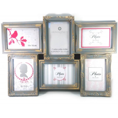 Фоторамка на 6 фото (фото 10х15 см)(50х35х2,5 см)