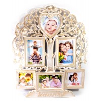 Фоторамки  (6 фото)(фото 15х10 см 13х13 см 10х10 см)(56х46х2,5 см)