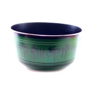 Чаша поющая темно зеленая (d-21 см h-11 см)