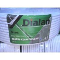 Коаксиальный кабель Dialan RG6U 32W CCS 1.02 мм 75 Ом 100м