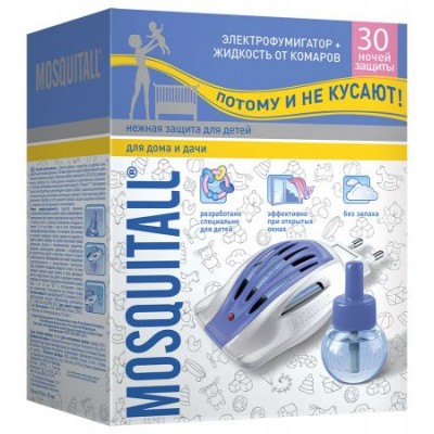 Комплект Mosquitall для детей: электрофумигатор + жидкость от комаров