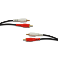 Шнур 2xRCA-2xRCA 5м голубой 4мм