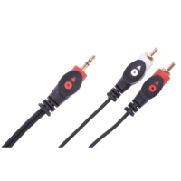 Шнур Jack 3.5-2RCA 1.м Cabletech ecoline