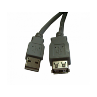 Шнур USB-A штекер-гнездо 1м серый