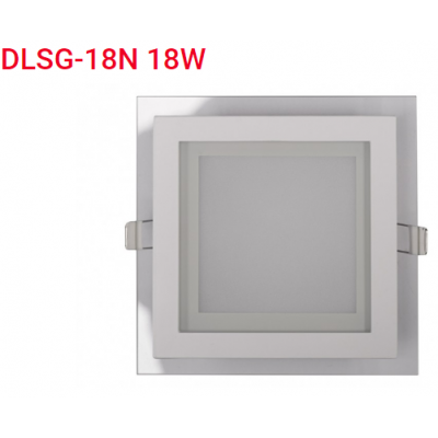 Панель LED квадрат (стекло) 18w  4000K IP20 (DLSG-18N)