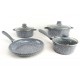 Набор Кастрюль 7 Предметов Мраморное Покрытие A-PLUS 1503