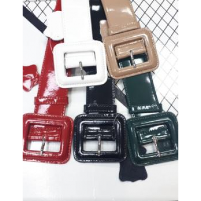 Ремень женский лак на коже 4,5 см, расцветки в ассортименте