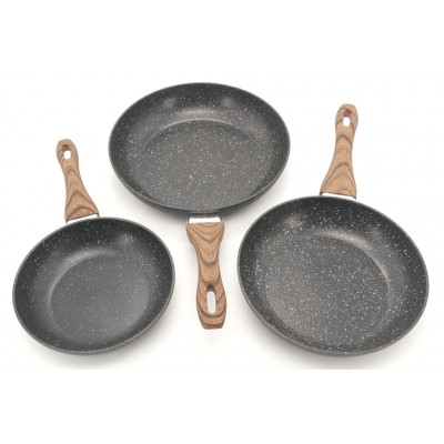 Набор Соковородок 20cm/24cm/28cm Мраморное Покрытие 3014