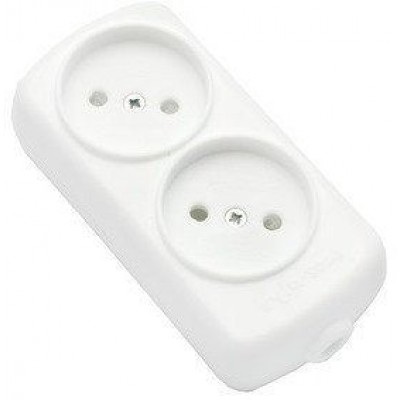 Колодка 2-я 10А белая наружная б.з. полипропилен Харьков