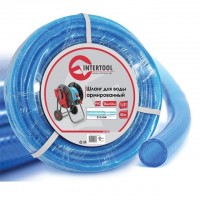 Шланг для воды 3-х слойный 1/2", 50 м, армированный PVC INTERTOOL GE-4056
