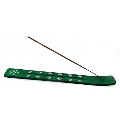 Подставка под благовония Пентакль деревянная зеленая (27х3,5х0,5 см) Подставка под благовония Пентакль деревянная зеленая (27х3,5х0,5 см)