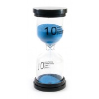 Часы песочные (10 минут) Синий песок (10х4,5х4,5 см)