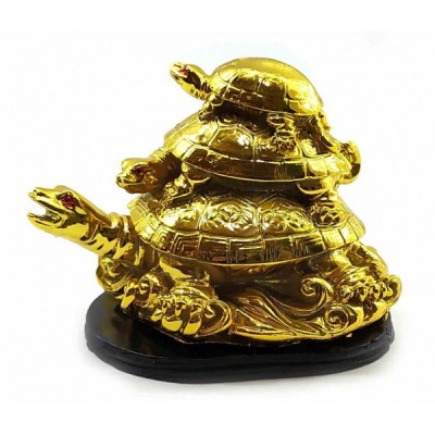 Черепахи каменная крошка золото (9х10х6 см)