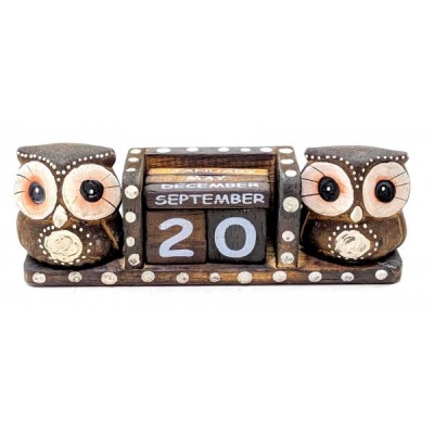Календарь настольный 'Совы' дерево (19х7х4 см)