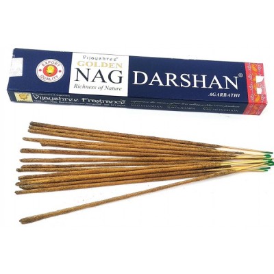 Golden Nag Darshan (Золотой Даршан)(Vijashree)(15 gm) (12 шт/уп) пыльцовое благовоние