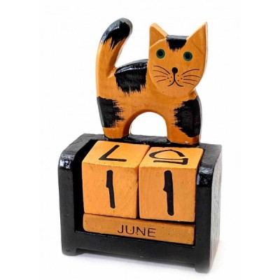 Календарь настольный 'Кот'  деревянный (11х3,5х7 см)