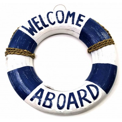 Спасательный круг деревянный 'Welcome Aboard' (d-29 см)