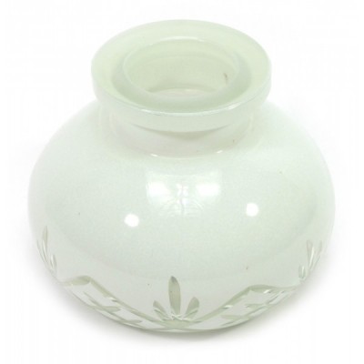 Колба для кальяна белая (10х10х8 см)(внутренний d-3,5 см)