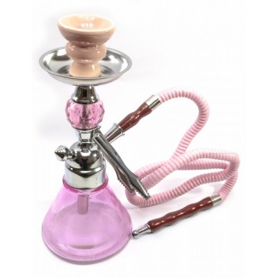 Кальян розовый (1 персона)(28,5 см.)