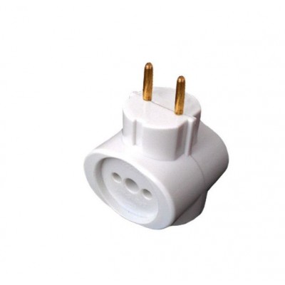 Тройник 3РВ16-У01 без заземления (латунь) белый Житомир