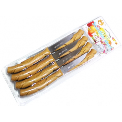 Ножи для картофеля с деревянной ручкой набор 12шт/15.5см