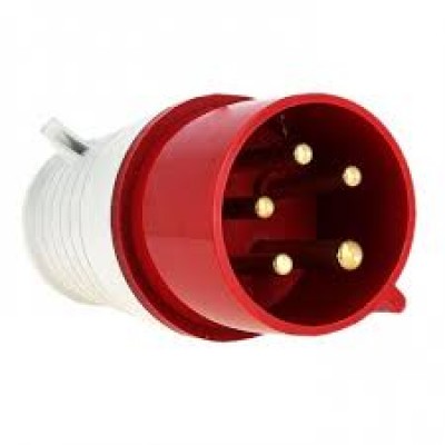 Takel 015 Вилка переносная 16А, 220-380В (240-415В) 5 контаков (3P+N+E), IP44, красная