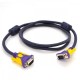 Кабель VGA (M) - VGA (M) — 1.5m — Black wiyh ferrite