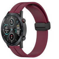 Ремінець Silicone Magic Lock Універсальний 20 mm — Red wine