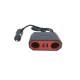 Разветвитель прикуривателя на 2 гнезда « SK-807 » — 2 USB — 2.1A — Black