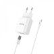 СЗУ и кабель Lightning « Hoco - C62A Victoria » — 2 USB — 2.1A — (EU) White СЗУ и кабель Lightning « Hoco - C62A Victoria » — 2 USB — 2.1A — (EU) White