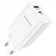 Home Charger 65W PD QC3.0 C to C Cable (1m) Borofone BN10 — White Home Charger 65W PD QC3.0 C to C Cable (1m) Borofone BN10 — White