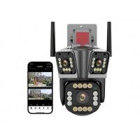 Охранная поворотная Wi-Fi IP камера с тремя объективами Wonsdar PW12-5K 3,6-6 мм. IPC360 Home Охранная поворотная Wi-Fi IP камера с тремя объективами Wonsdar PW12-5K 3,6-6 мм. IPC360 Home