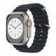 Ремінець Ocean Band Design Apple Watch 42 mm 44 mm 45 mm 49 mm — Orange & Midnight Blue