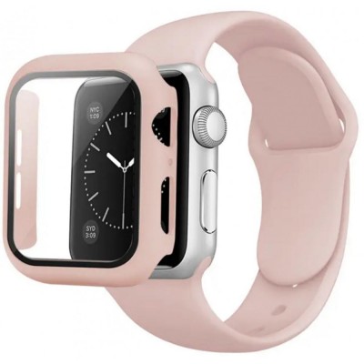 Ремінець Silicon & Glass — Apple Watch 42 mm — Pink Sand