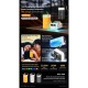 Power Bank 40000 mAh — Remax RPP-596 20W+22.5W Colorful LED Fast charging  — Gray