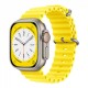 Ремінець Ocean Band Design Apple Watch 42 mm 44 mm 45 mm 49 mm — Orange & Midnight Blue