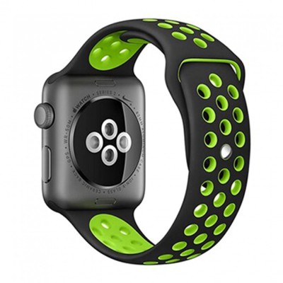 Ремінець Sport Nike — Apple Watch 38 mm | 40 mm | 41 mm — Black & Green