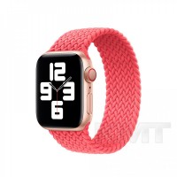 Ремінець Braided Solo Loop (M) — Apple Watch 42 mm | 44 mm | 45 mm | 49 mm — Pink Punch