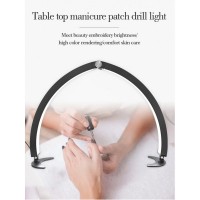 Светодиодный светильник HD-M10X 40W color 3200-5600K light 320pcs в форме полумесяца для ногтей, для наращивания ресниц, татуировки бровей, макияжа Светодиодный светильник HD-M10X 40W color 3200-5600K light 320pcs в форме полумесяца для ногтей, для наращивания ресниц, татуировки бровей, макияжа