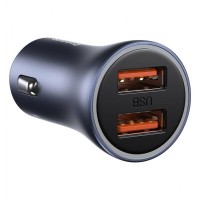 Baseus (CCJD-A0G) Golden Contactor Pro Dual Quick Charger Car Charger U+U 40W Dark Gray — CCJD-A0G Dark Gray