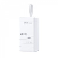 Power Bank 60000 mAh — Remax RPP-650 100W PD+QC Fast charging  — White