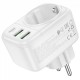 Фільтр живлення 2U | 1P | 1C — Hoco AC26  — White
