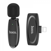 Wireless Digital Microphone Hoco L15 iP Crystal lavalier — Black Wireless Digital Microphone Hoco L15 iP Crystal lavalier — Black