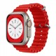 Ремінець Ocean Band Design Apple Watch 42 mm 44 mm 45 mm 49 mm — Orange & Midnight Blue