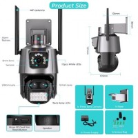 IP Camera Besder P10QS-9MP ICSEE 3 lenses с сиреной, зум (app. complete set. with charger) IP Camera Besder P10QS-9MP ICSEE 3 lenses с сиреной, зум (app. complete set. with charger)