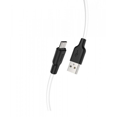 Кабель Micro 2.4A (1m) — Hoco X21 Plus Silicone — Blackwhite