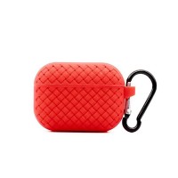 Airpods Pro Case — Fabric Pattern — Marsala