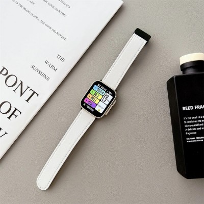 Ремінець Leather Magic — Apple Watch 42 mm | 44 mm | 45 mm | 49 mm — White