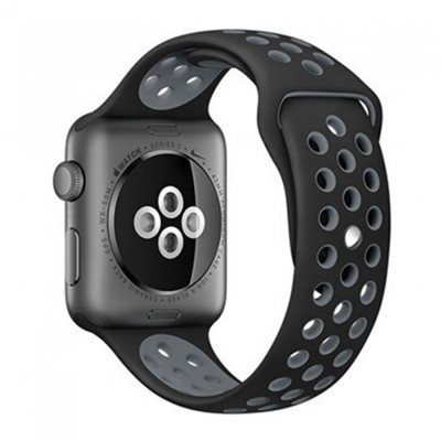 Ремінець Sport Nike — Apple Watch 38 mm | 40 mm | 41 mm — Black & Gray