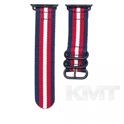 Ремінець Buckle Nylon — Apple Watch 42 mm | 44 mm | 45 mm | 49 mm — Blue/Red/White Ремінець Buckle Nylon — Apple Watch 42 mm | 44 mm | 45 mm | 49 mm — Blue/Red/White